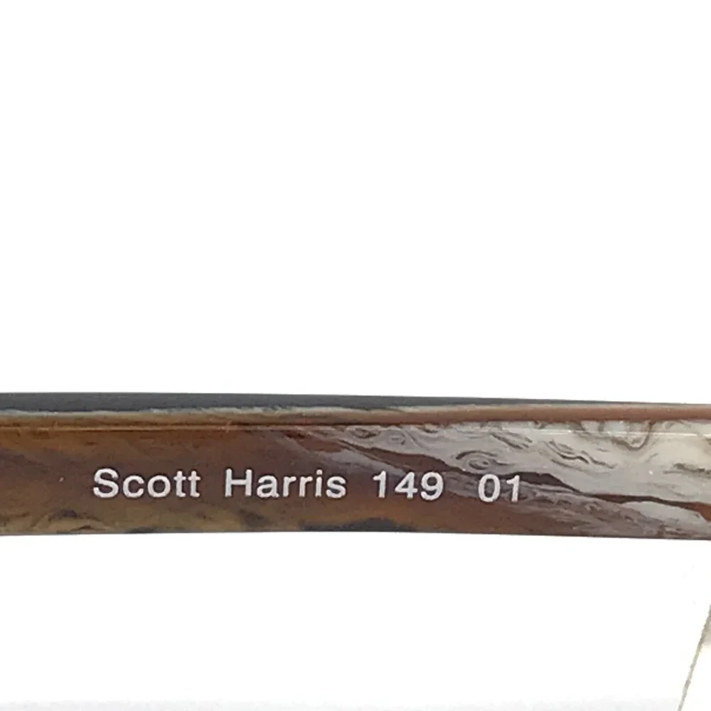 Scott Harris Eyeglasses Frames 149 01 Light Brown Rectangle Half Rim 48-18-135